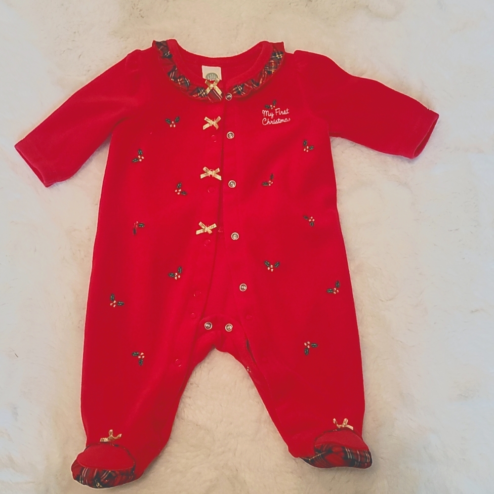 Little Me "My First Christmas" Playsuit